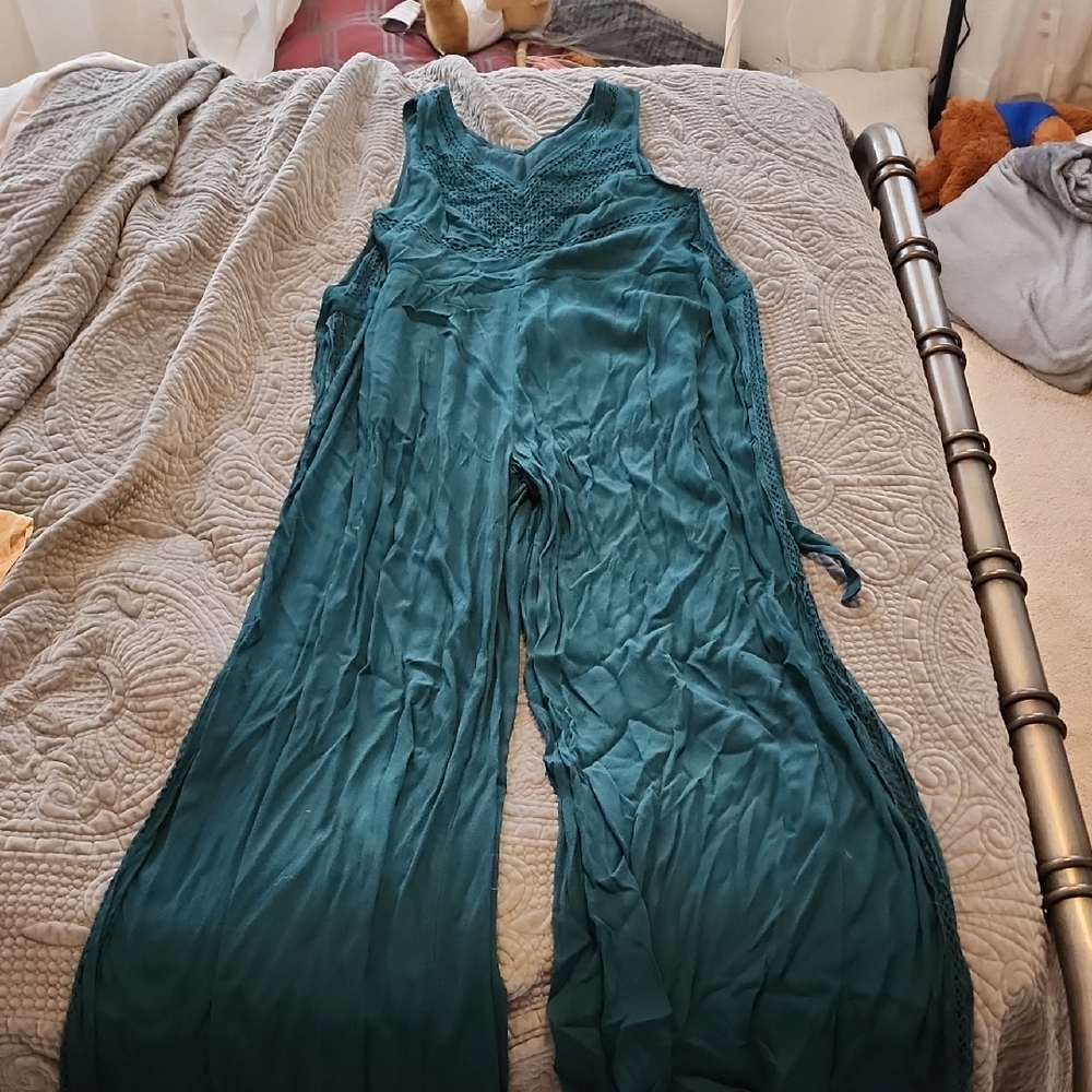 Elevenses Teal Sleeveless Jumpsuit